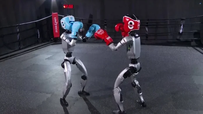 kickboxing con robots humanoides